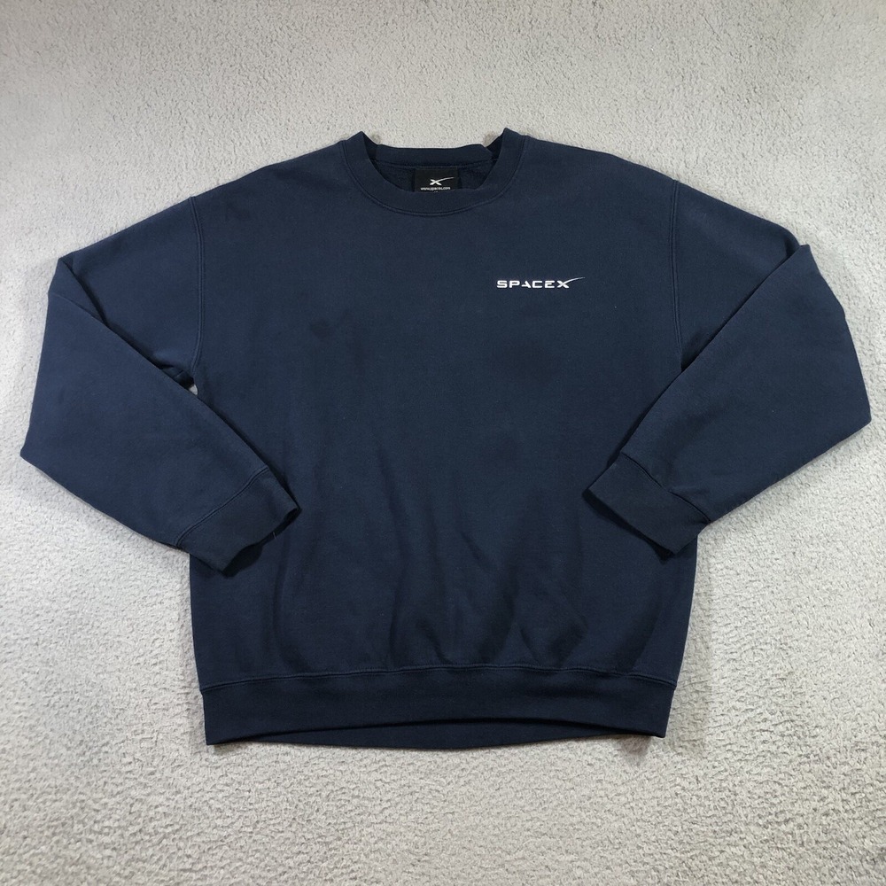 SpaceX sweatshirt men's M blue Crewneck